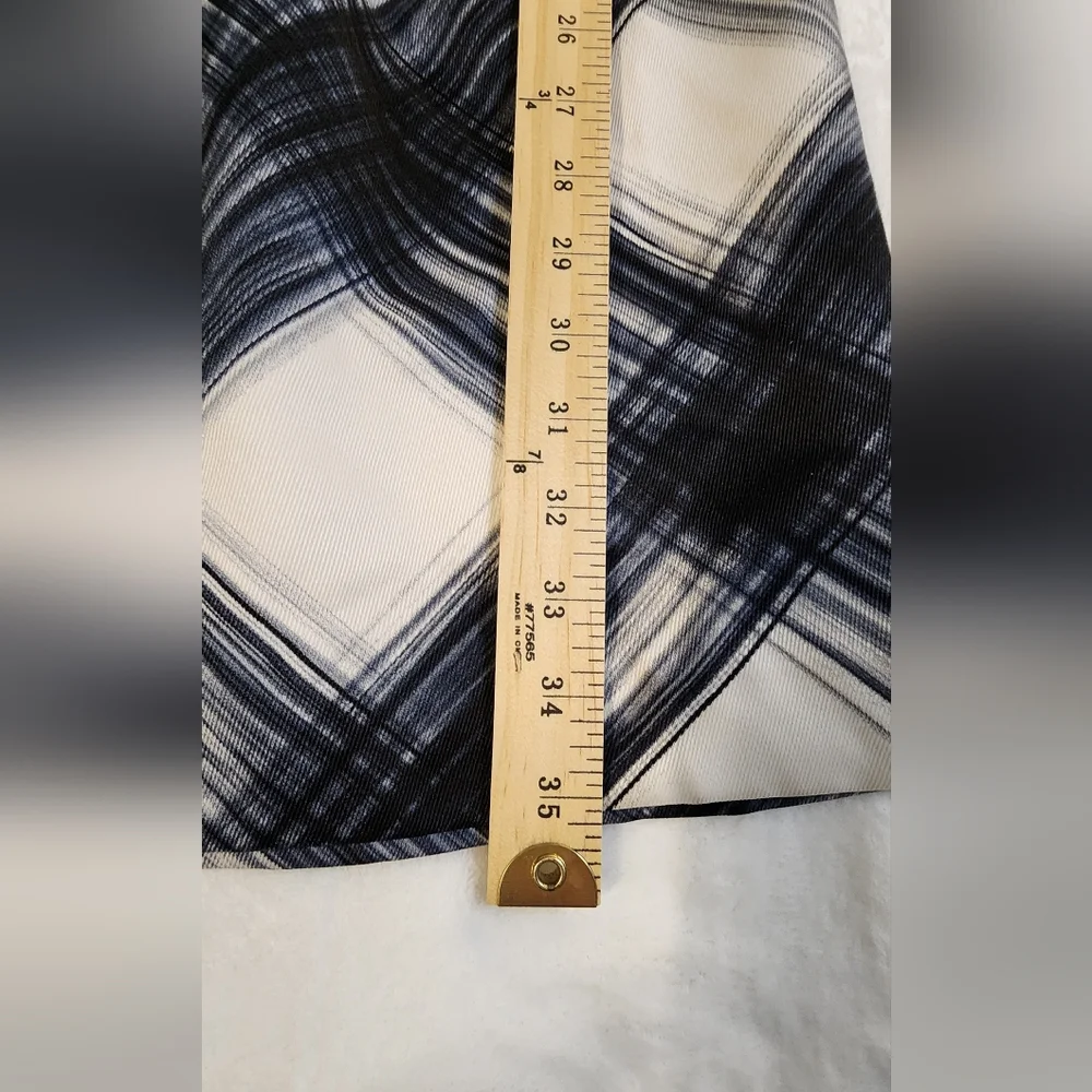 Banana Republic Fit And Flare Midi Dress, Navy Blue and White, EUC, Size‎ 4 - Picture 6 of 8